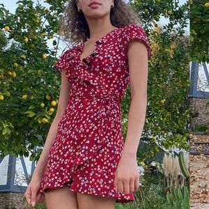 Aritzia Sunday Best Ruffle Dress